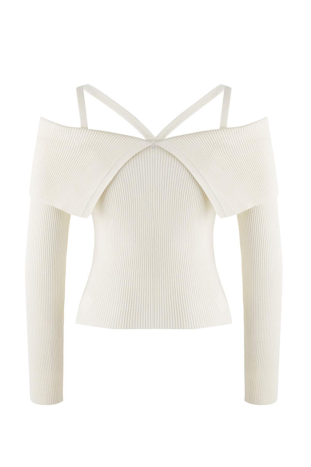 Bordo Premium Iplik/Ozel Iplik Carmen Boyundan Ask?l? Triko Kazak TWOAW26KZ00076 - Trendyolmilla фото 19