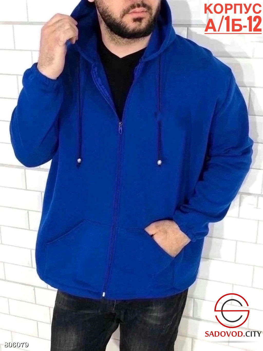 Толстовка с начесом для мужчин