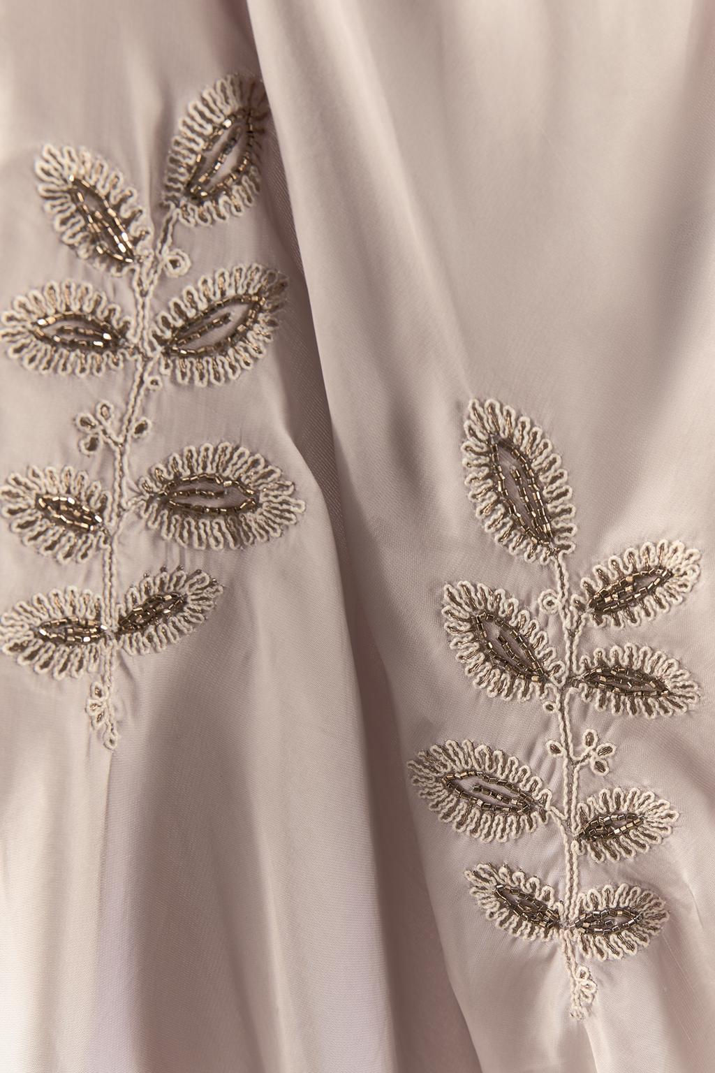 BEADED SLIP DRESS WITH EMBROIDERY - Zara фото 7