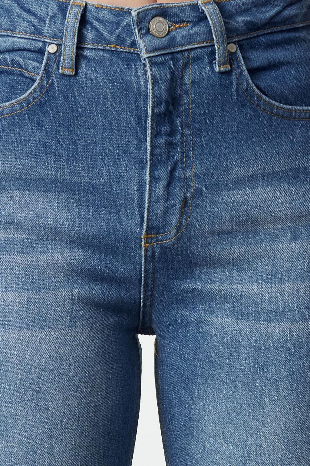 TRENDYOLMILLA Siyah Y?rtmacl? Yuksek Bel Flare Jeans TWOAW22JE0382  фото 19