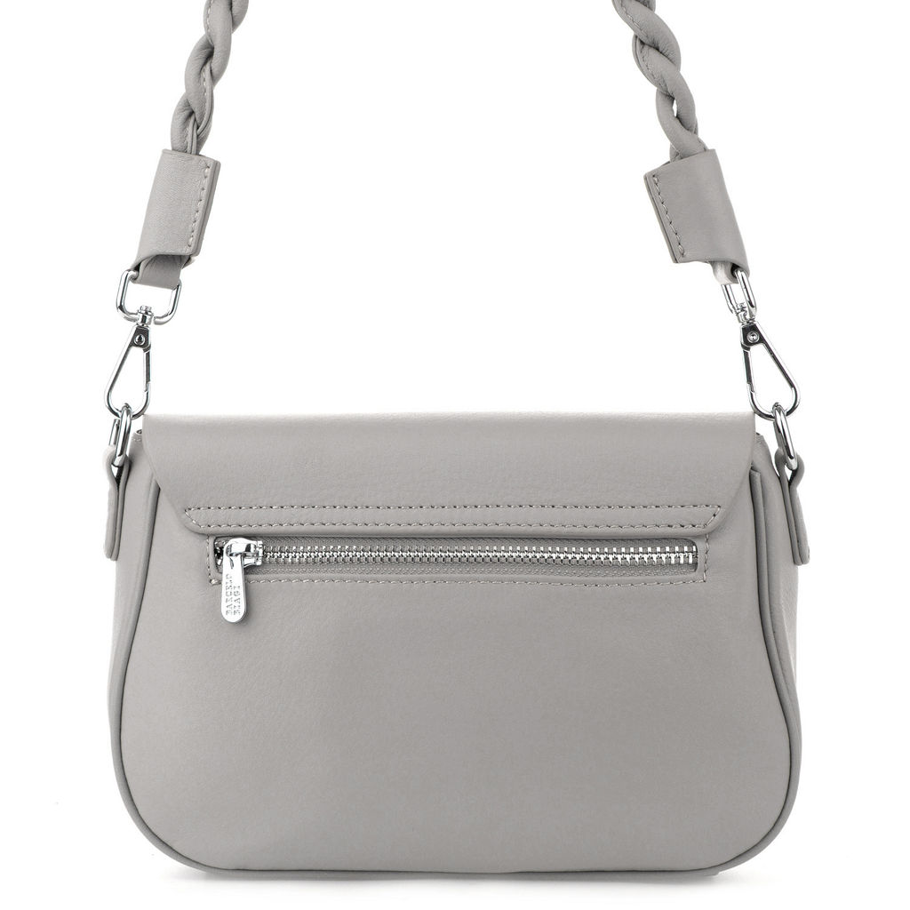 M5550 champagne white, женская кожаная сумка "Кросс-боди" Barcelo Biagi