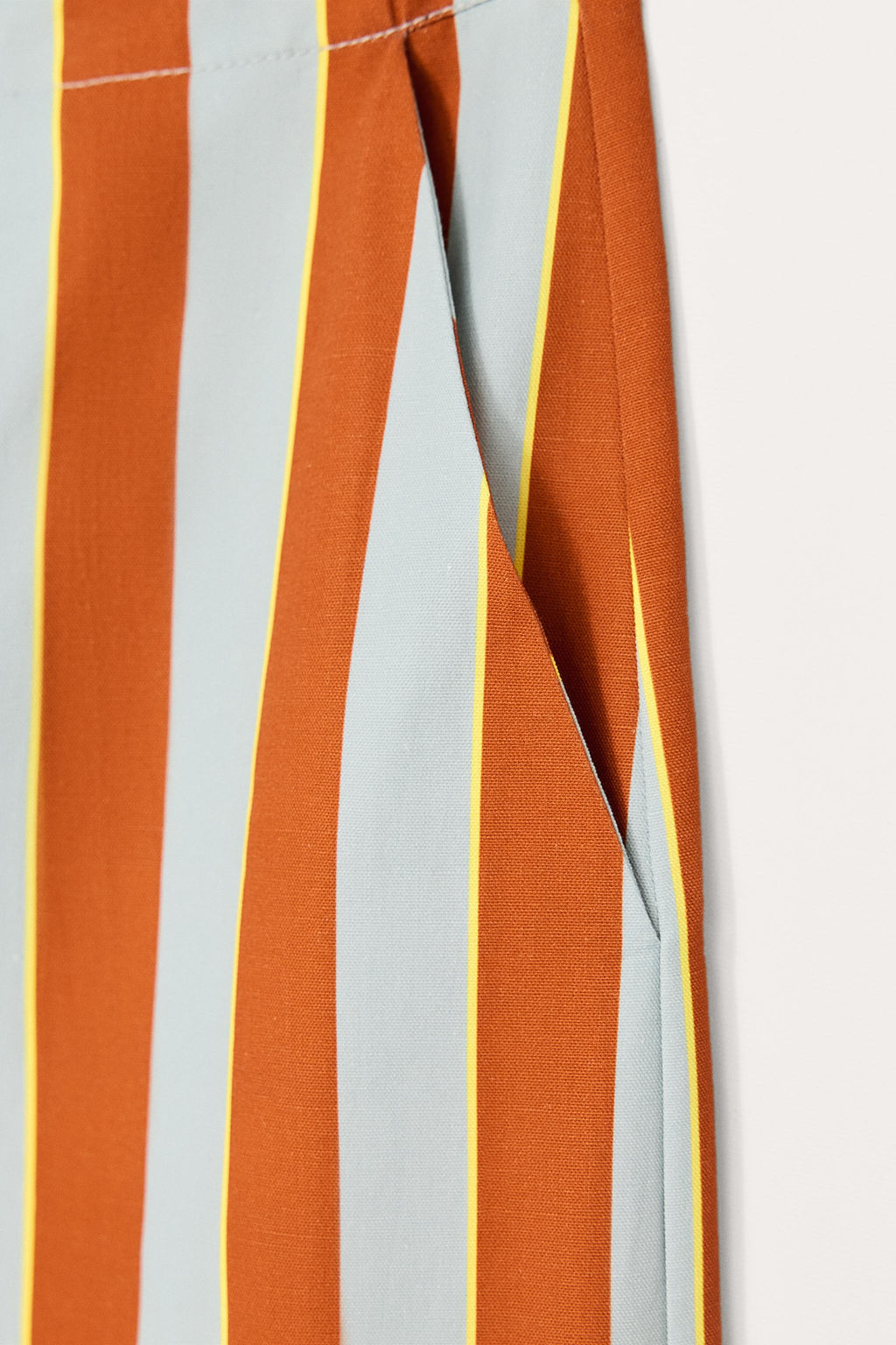 LIMITED EDITION STRIPED WIDE-LEG TROUSERS