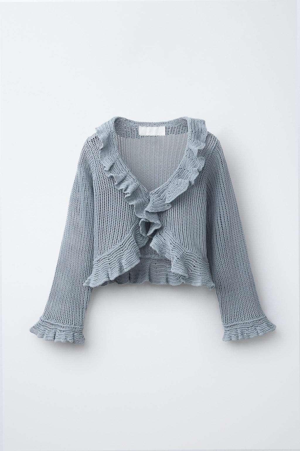 CHAQUETA PUNTO VOLANTE / Azul / Gris