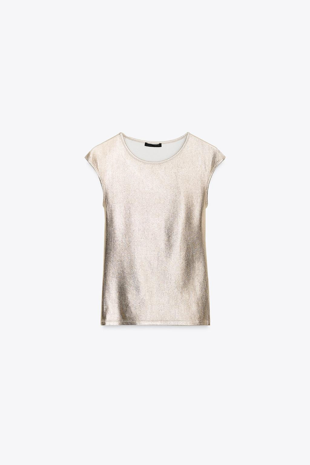 METALLIC T-SHIRT - Zara фото 4