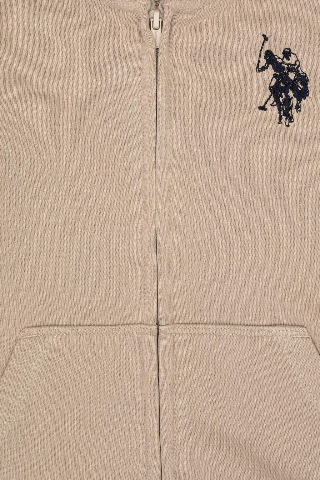 Erkek _ocuk Koyu Bej Fermuarl_ Kap__onlu _rme H_rka - U.s. polo assn фото 4