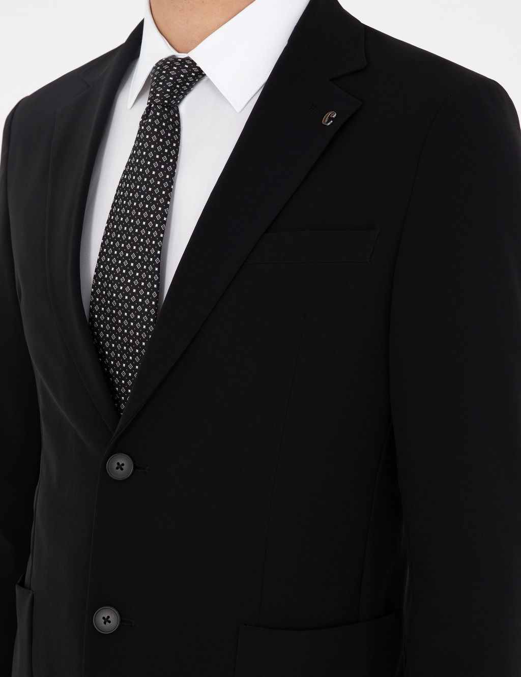 Черный костюм узкого кроя - Cacharel фото 7