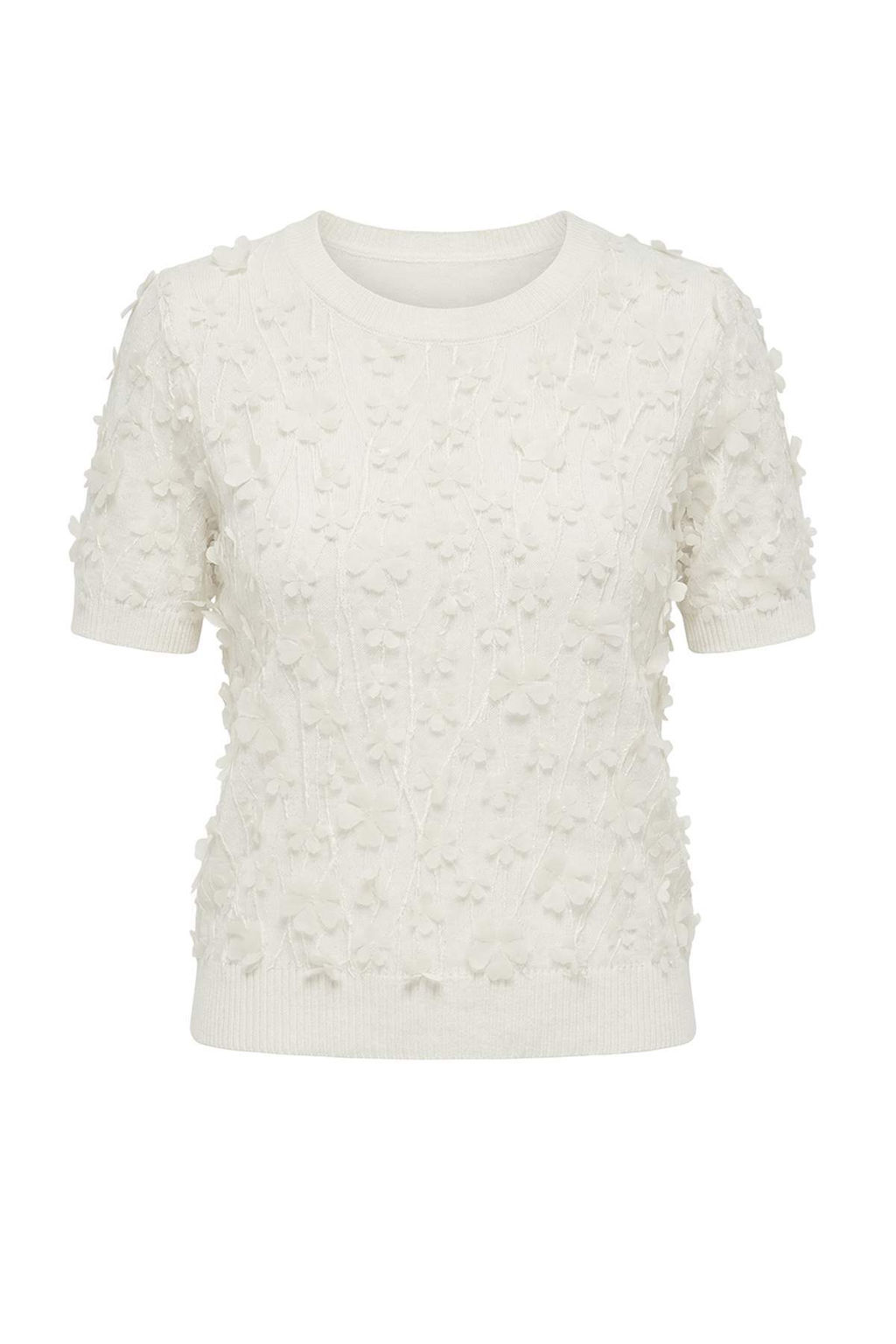 Pembe Uc Boyutlu Cicek Detayl? ve Tullu Triko Bluz TWOSS26BZ00128 - Trendyolmilla фото 11