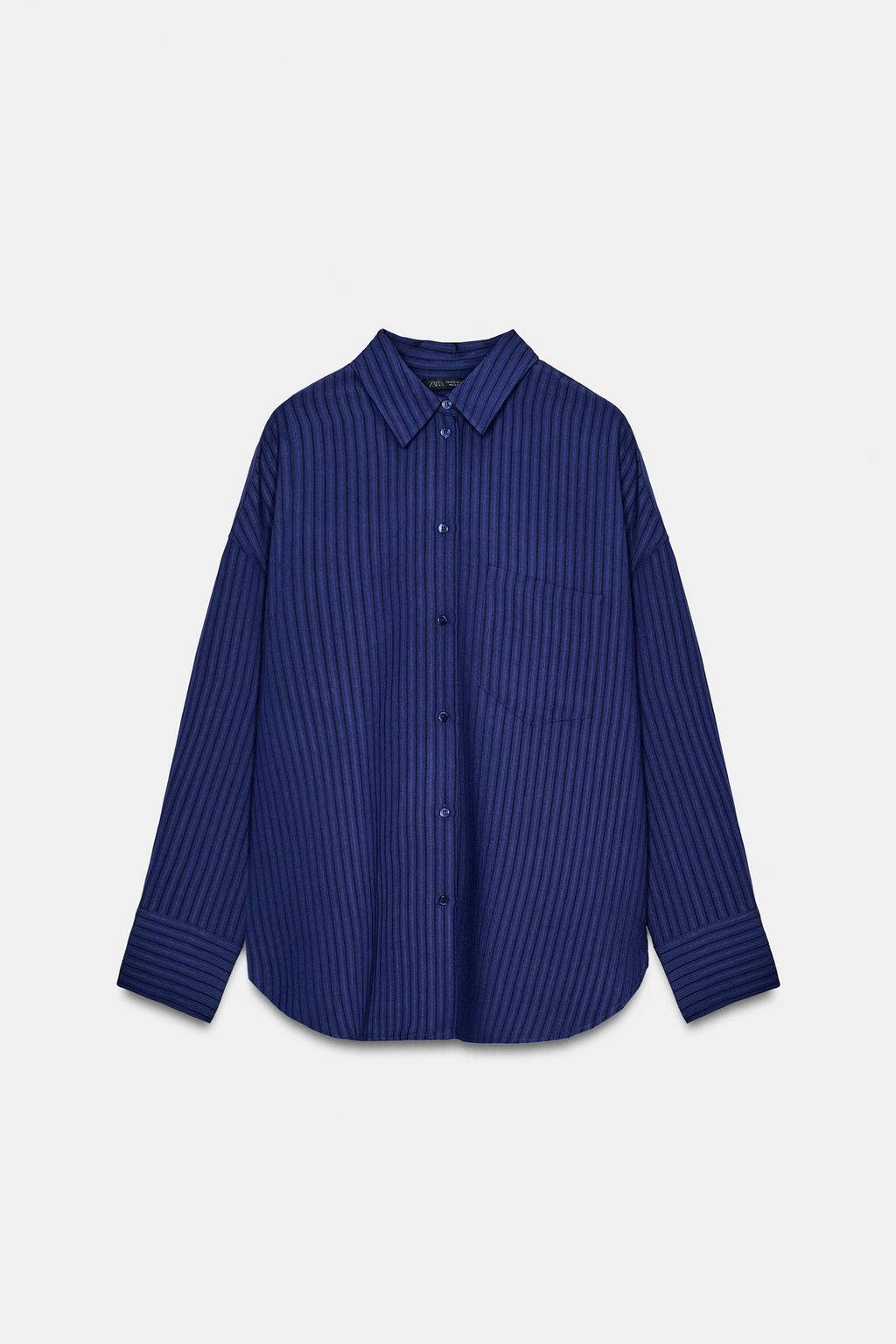 CAMISA RAYAS JACQUARD ZW COLLECTION / Marino - Zara фото 5