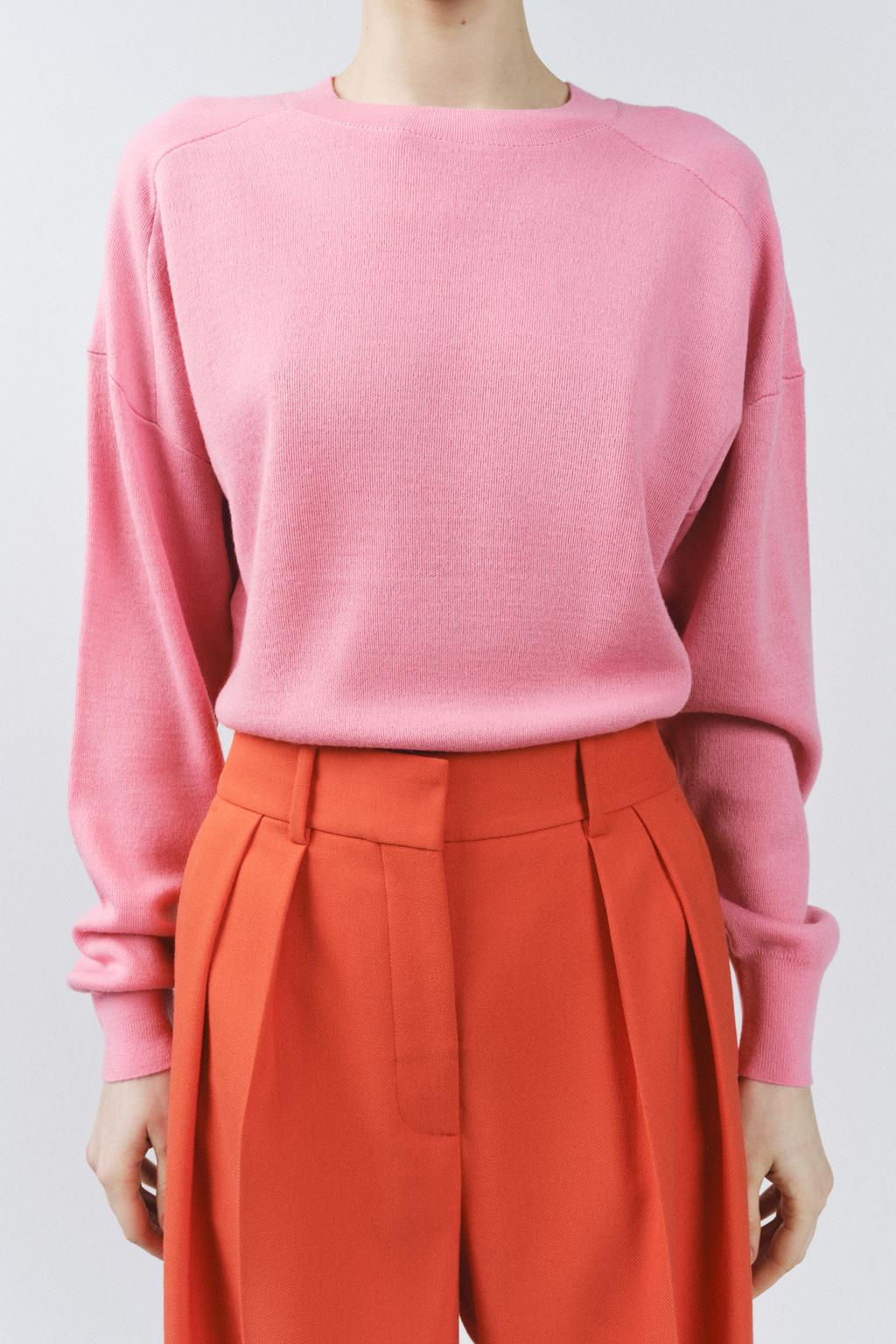 PLAIN KNIT WOOL SWEATER - Zara фото 5