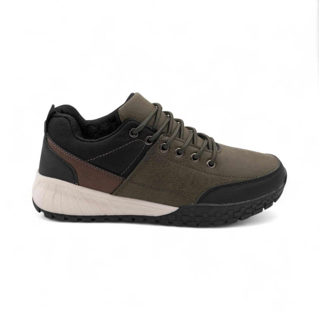 Кроссовки на меху А698-8 хаки - Sport фото 2