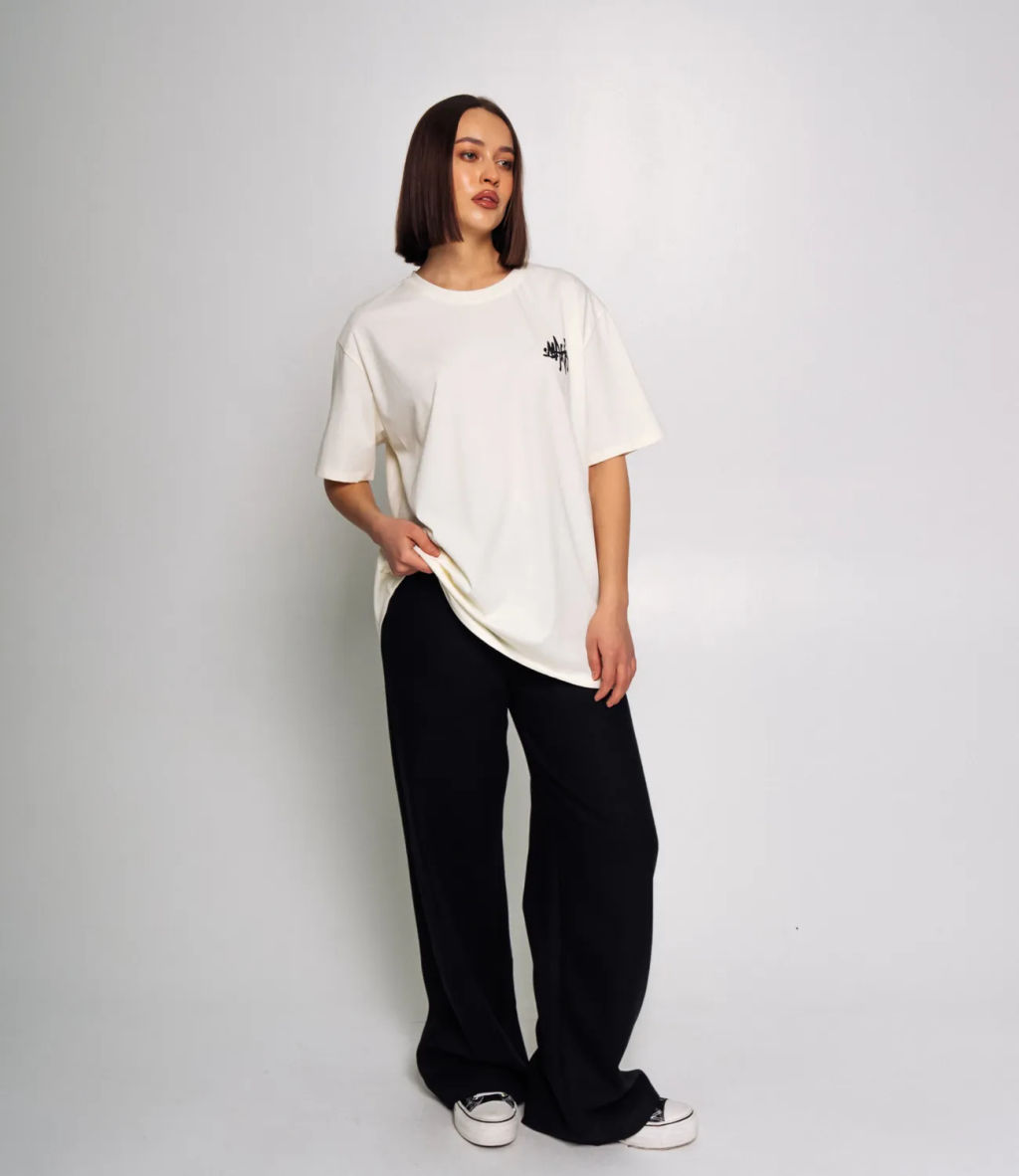 Футболка #КТ04302, кремовый