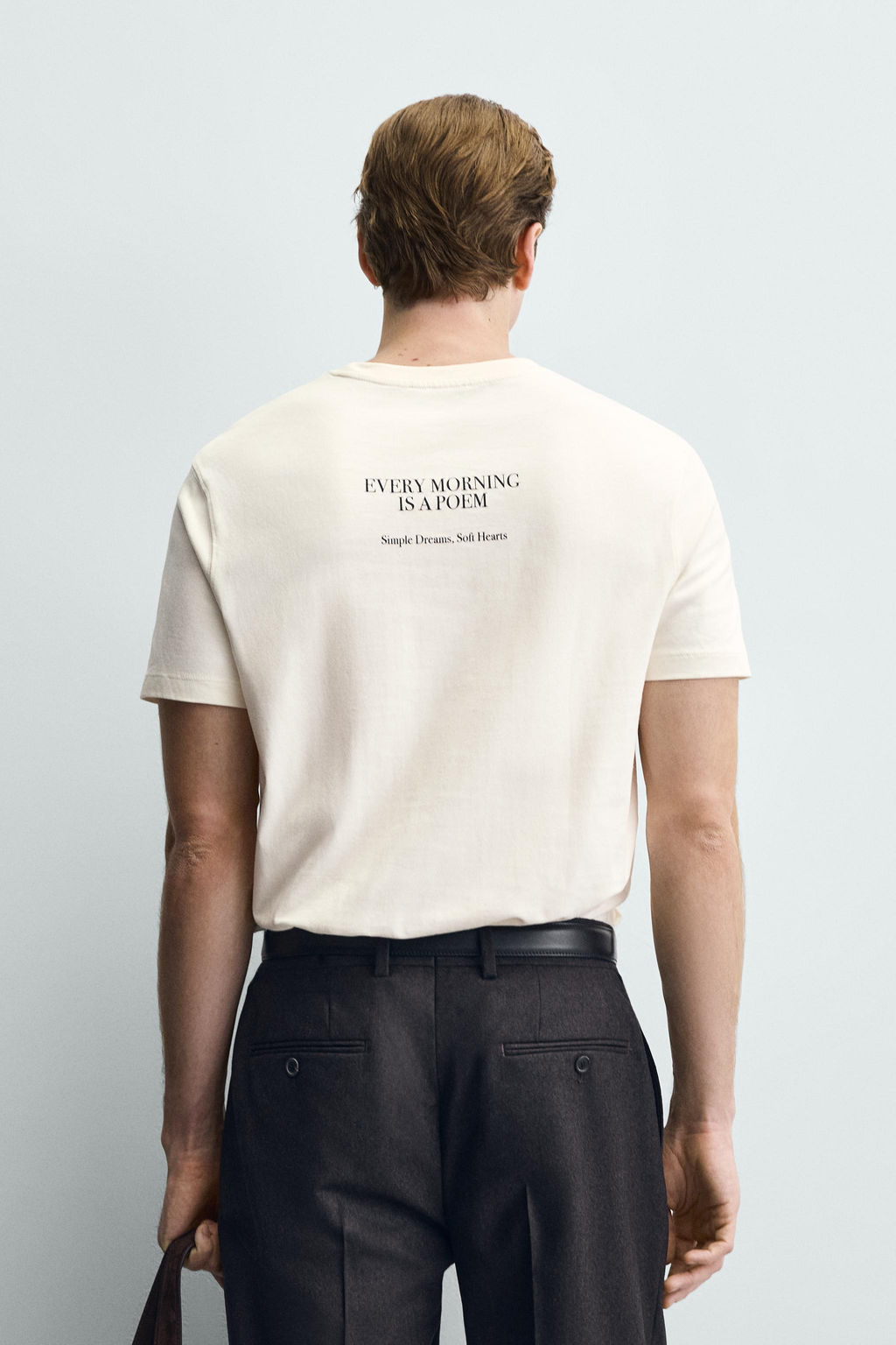 CAMISETA TEXTO ESTAMPADO / Crudo - Zara фото 12