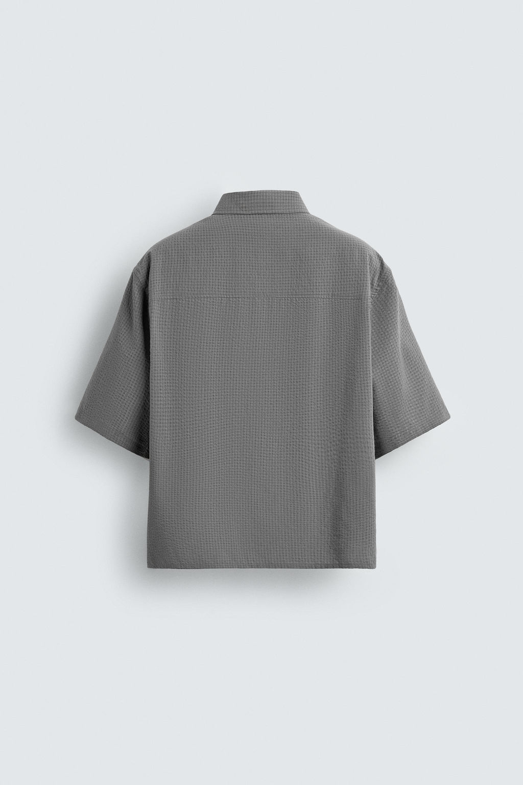 CAMISA FLUIDA ESTRUCTURA CUADROS / Gris antracita - Zara фото 8
