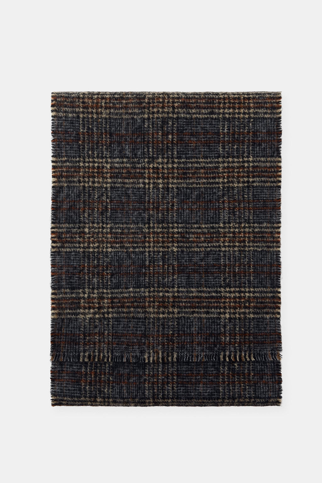 CHECKED SCARF WITH WOOL - Zara фото 3