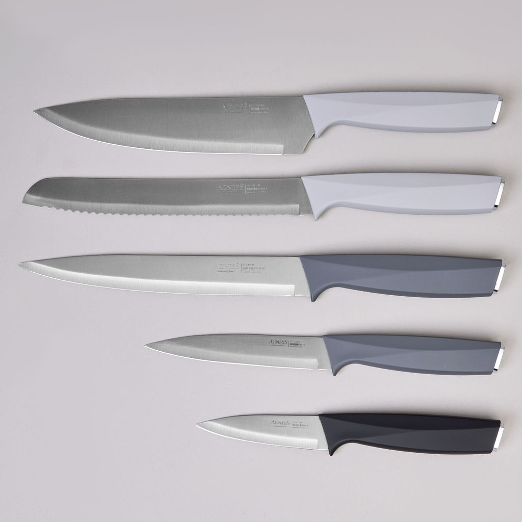 НАБОР НОЖЕЙ AGNESS НА ПЛАСТИКОВОЙ ПОДСТАВКЕ, 6 ПРЕДМЕТОВ  фото 6