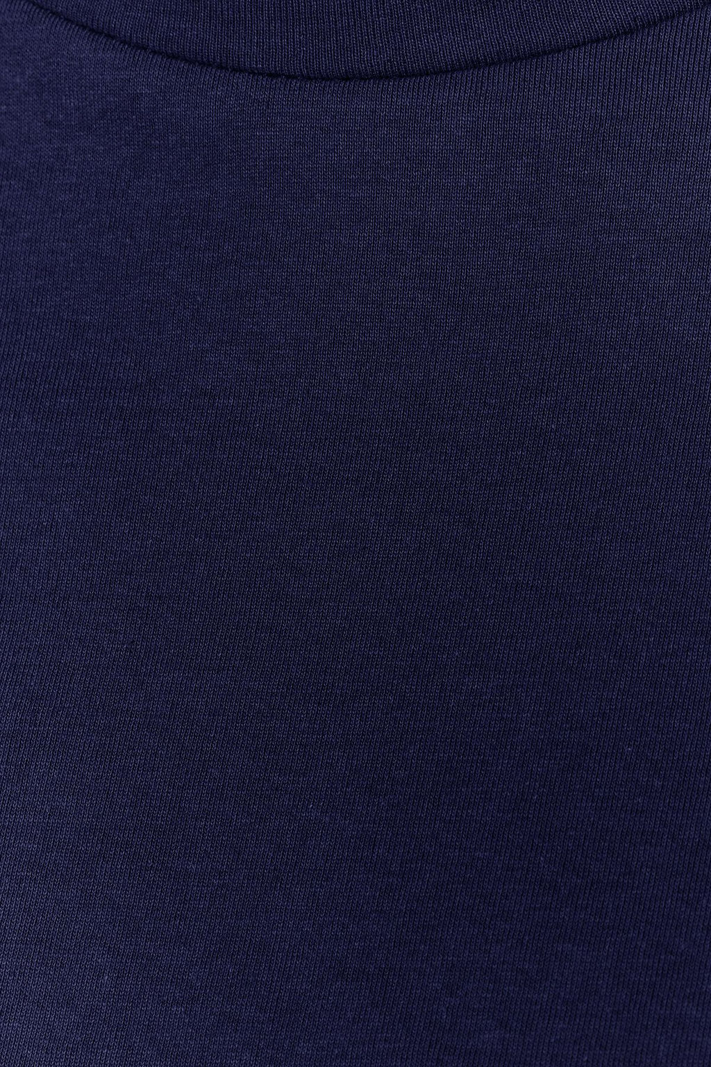 Bordo-Lacivert Basic %100 Pamuk Bisiklet Yaka 2li Paket Orme T-Shirt TWOSS20TS0141