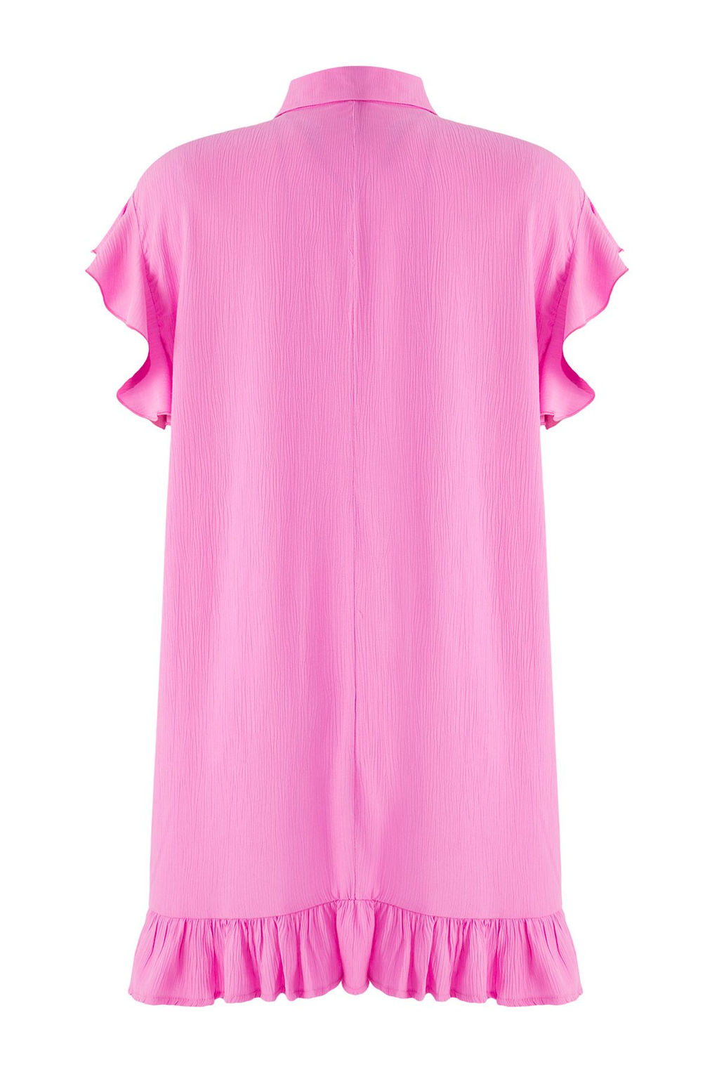 TRENDYOLMILLA Pembe Dokuma Volanl? Plaj Elbisesi TBESS25EL00074