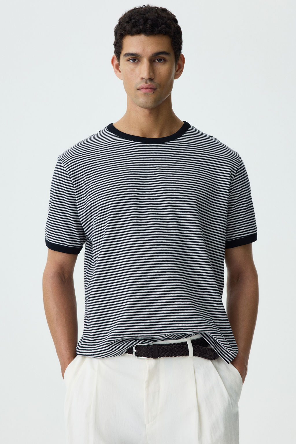 Camiseta en mezcla de lino Relaxed Fit - H&m фото 3