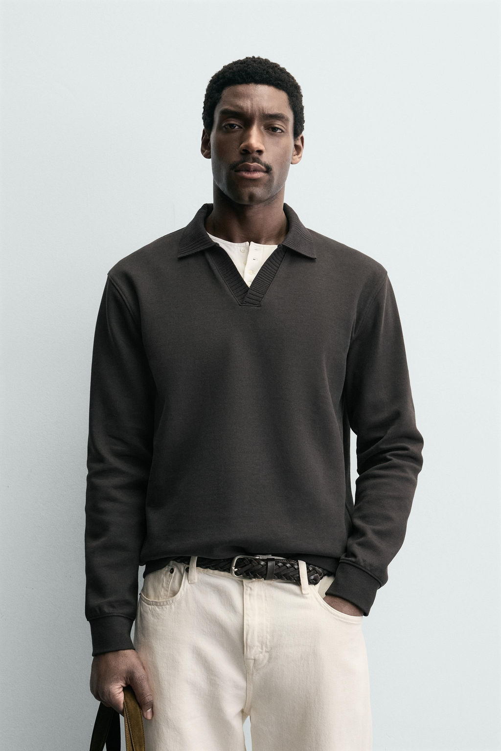INTERLOCK POLO SWEATSHIRT - Zara фото 2