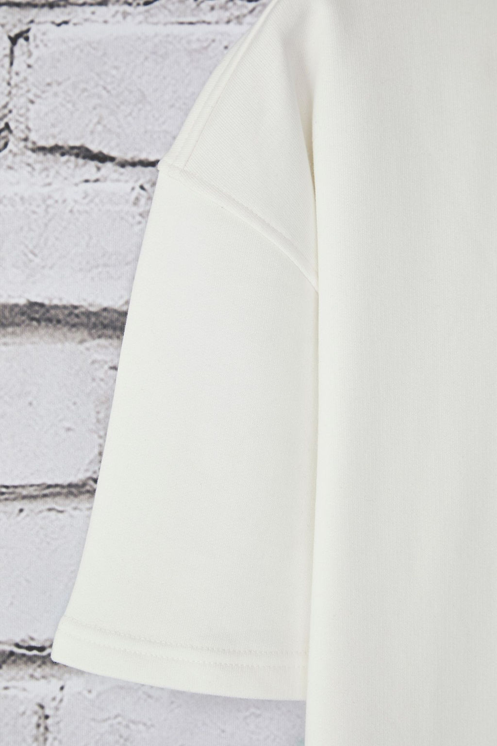 Beyaz Oversize/Genis Kesim Pamuklu Kal?n Basic T-Shirt TEDSS25TS00005