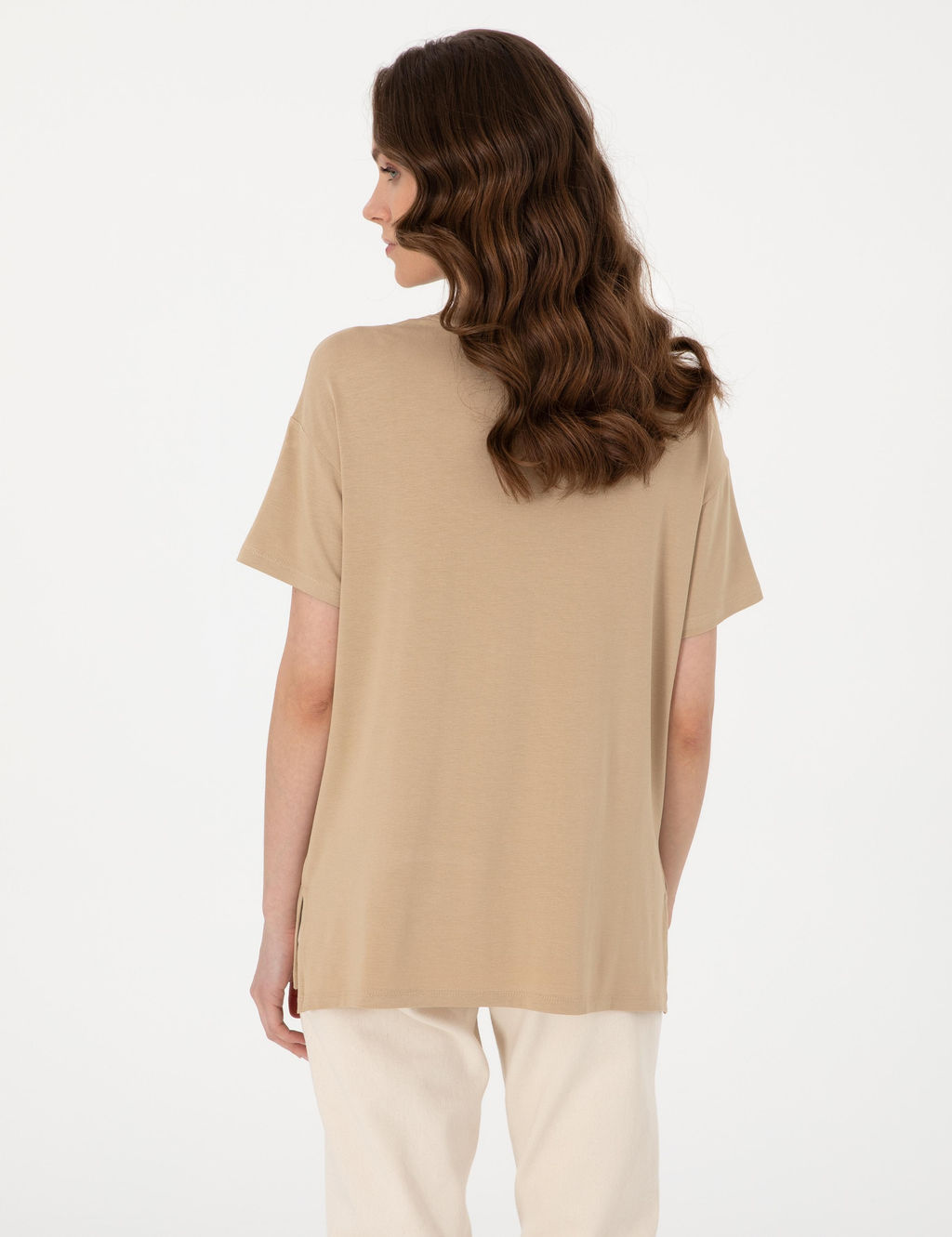 Bej Comfort Fit Ti__rt