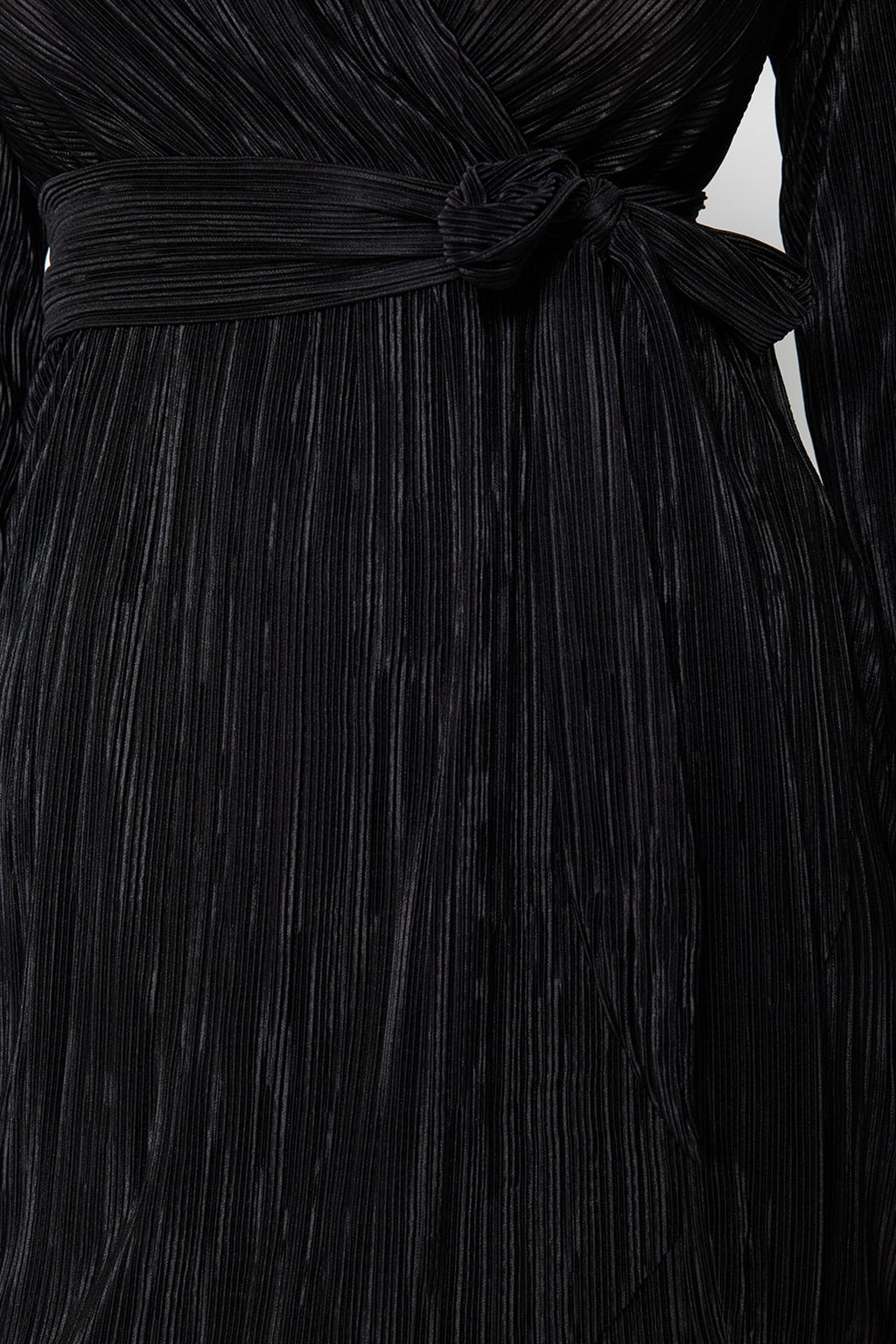 Siyah Kusakl? A-Kesim Astarl? Piliseli Orme K?sa S?k Abiye Gece Mezuniyet Elbisesi TPRAW24EL00108