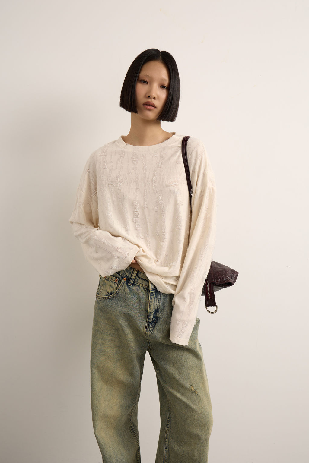 Лонгслив оверсайз в стиле гранж - Mollis фото 5