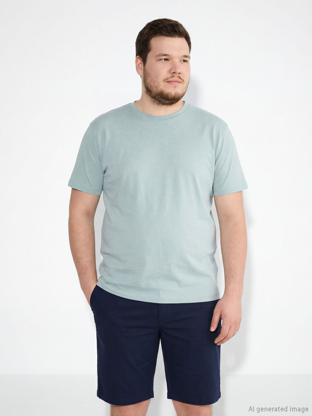 Bisiklet Yaka Penye Erkek Ti??rt