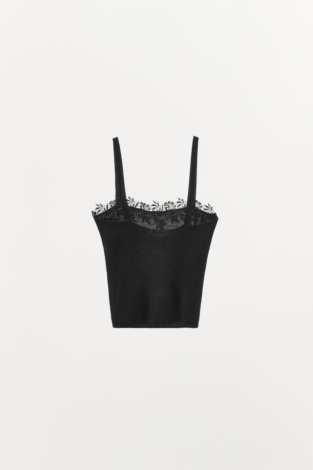 WOOL TOP WITH LACE - Zara фото 7