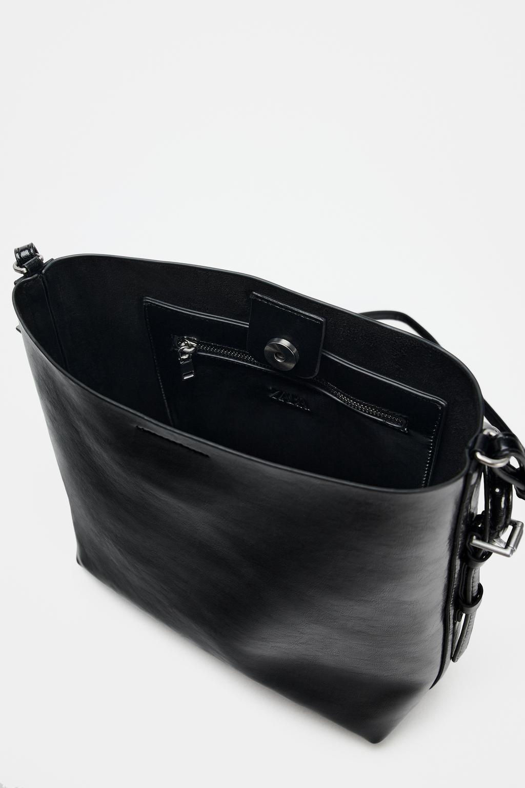 DOUBLE HANDLE BUCKET BAG - Zara фото 9