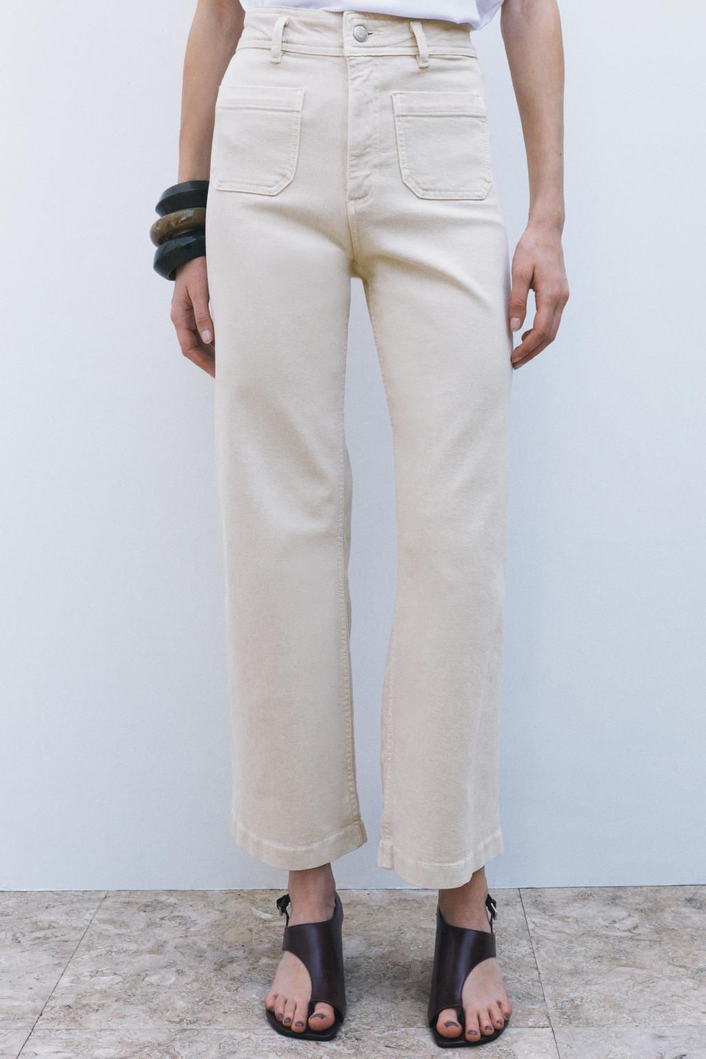 ZW COLLECTION WIDE-LEG HIGH-WAIST JEANS - Zara фото 3