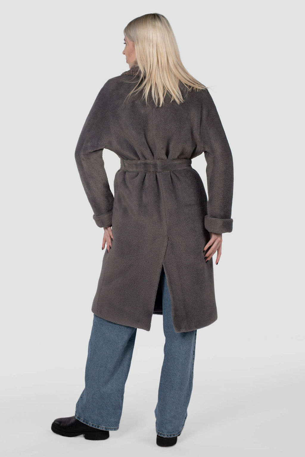 02-3192 Пальто женское утепленное (пояс) - El podio фото 4