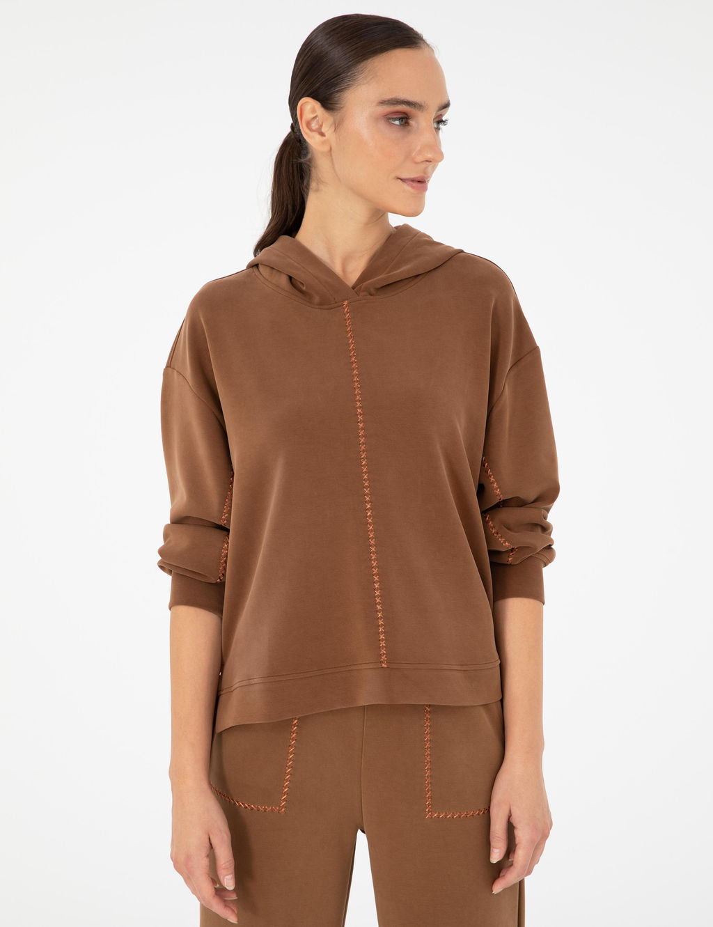 Kahverengi Oversize Sweatshirt