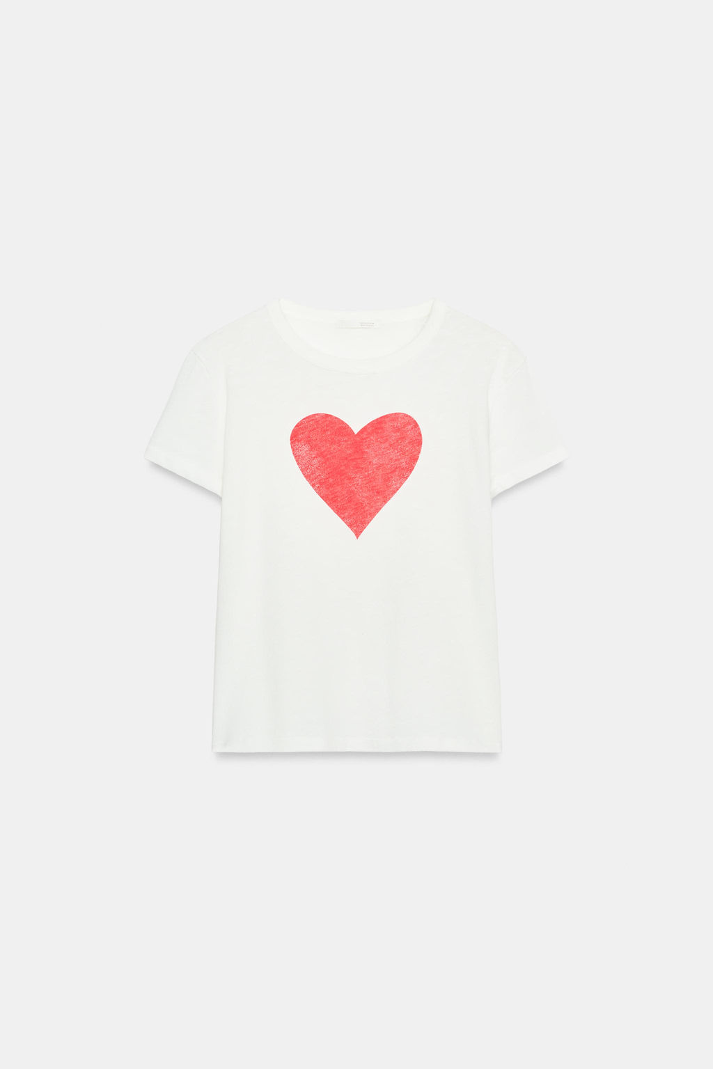 CAMISETA CORAZ?N MANGA CORTA / Blanco