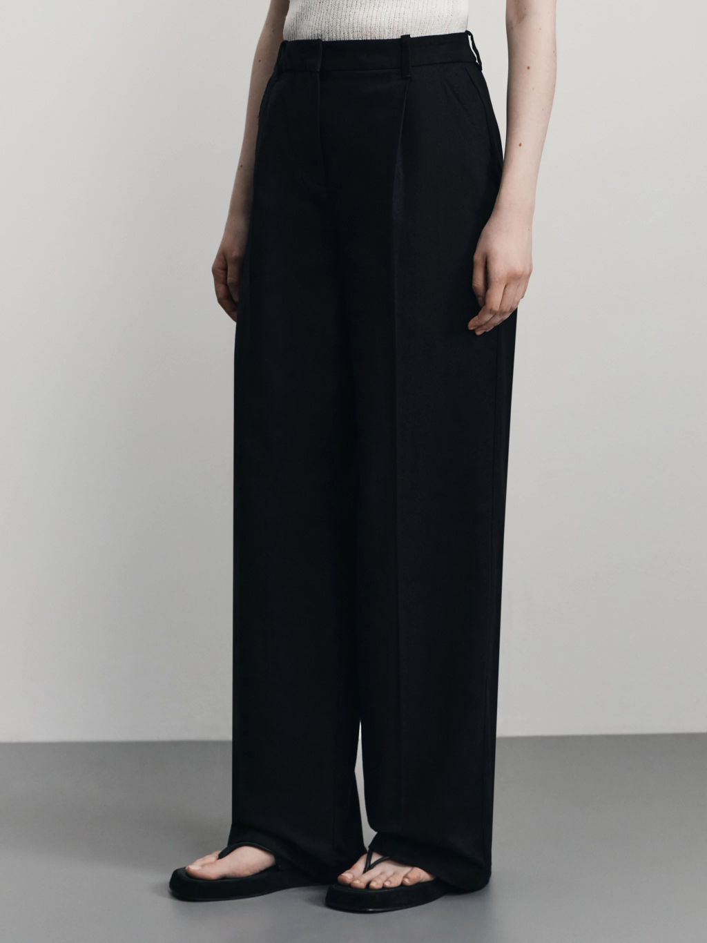 Брюки прямого кроя с содержанием льна / Zarina  фото 3