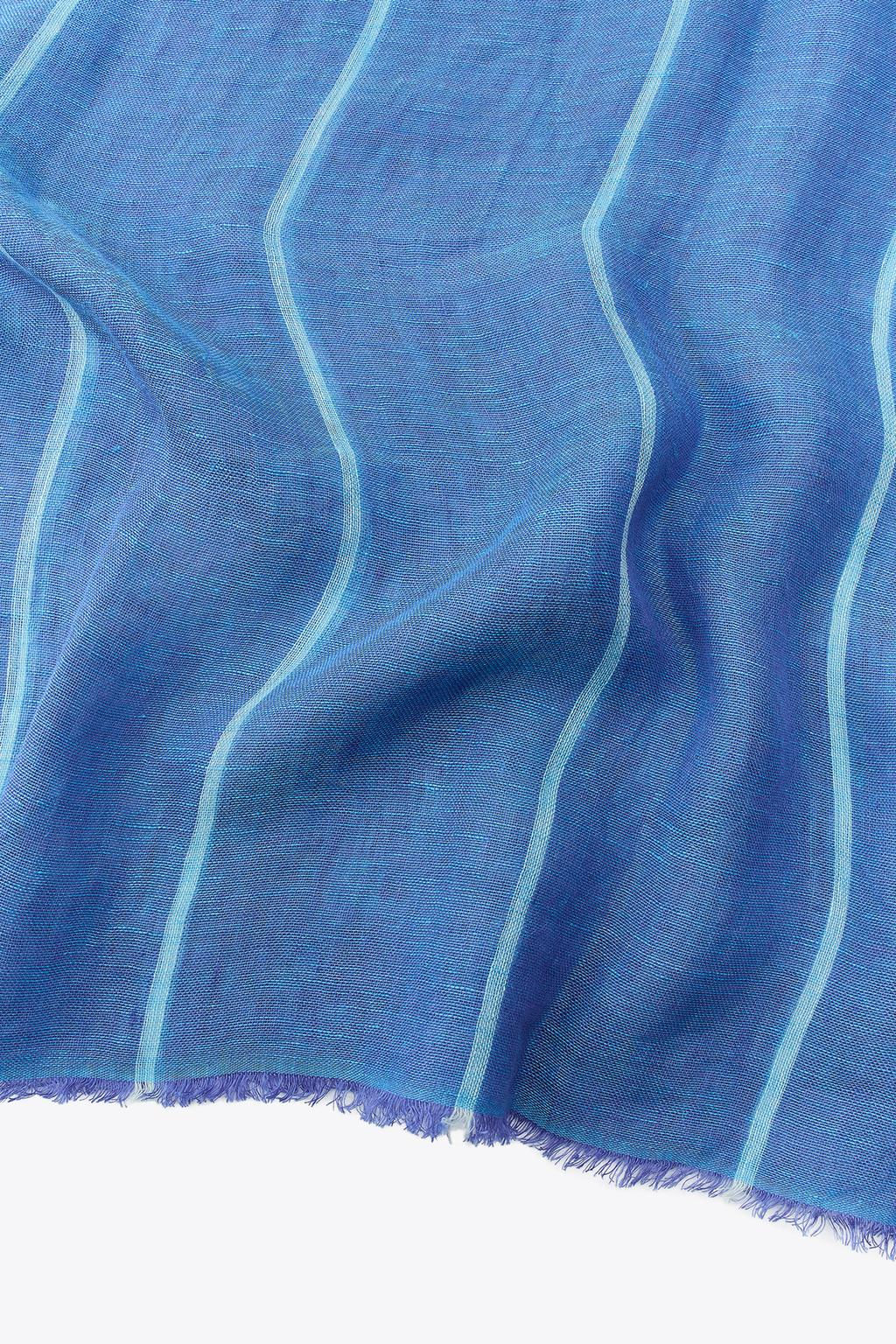 CONTRAST STRIPE LINEN SCARF - Zara фото 5