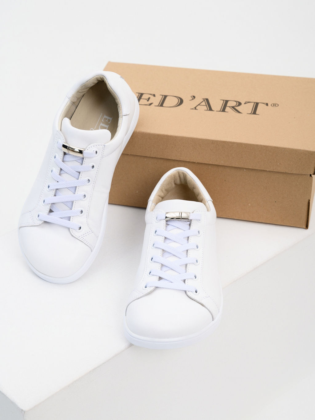 Кеды босоногие кожаные 189.астиw.Белый