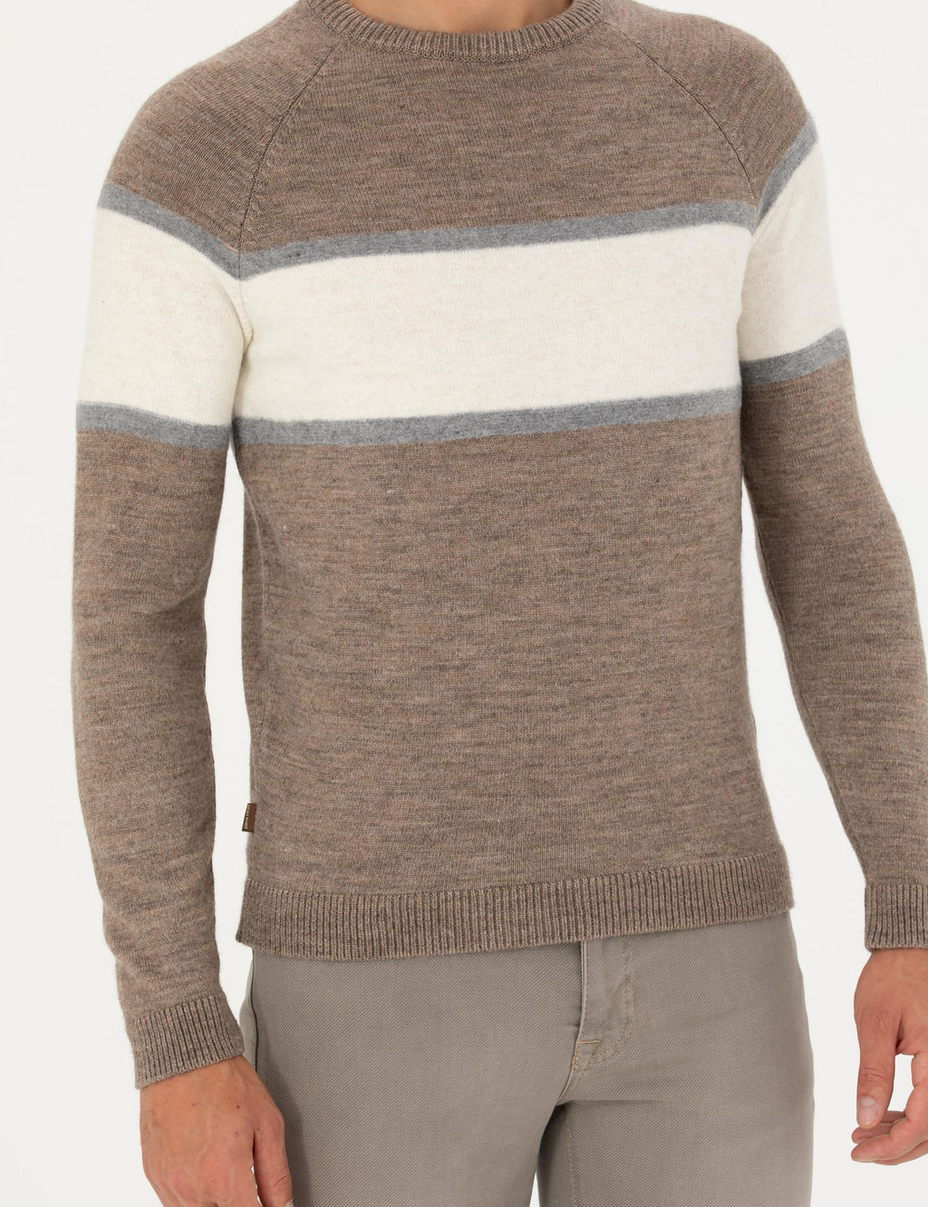 Kum Melanj Slim Fit Bisiklet Yaka Triko Kazak - Pierre cardin фото 7