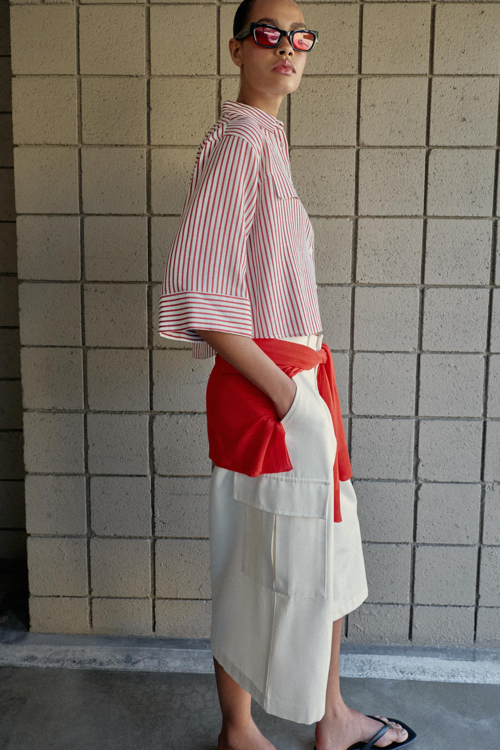 CAMISA RAYAS CON LINO / rayas - Zara фото 4