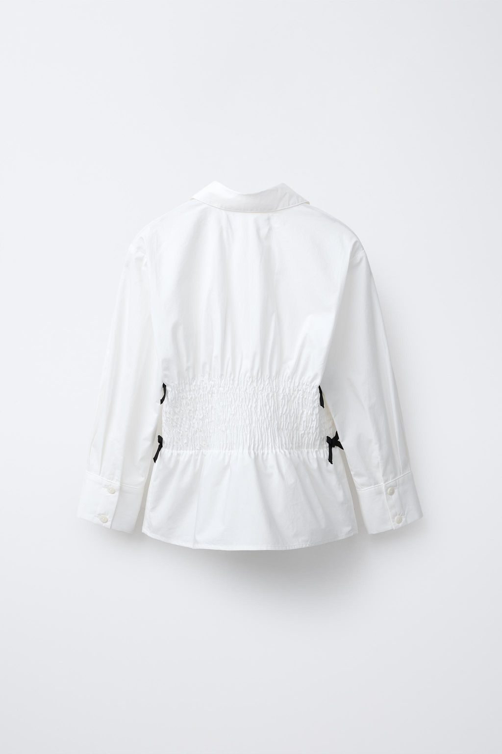 SHIRT WITH ELASTIC AND CONTRAST BOWS - Zara фото 2
