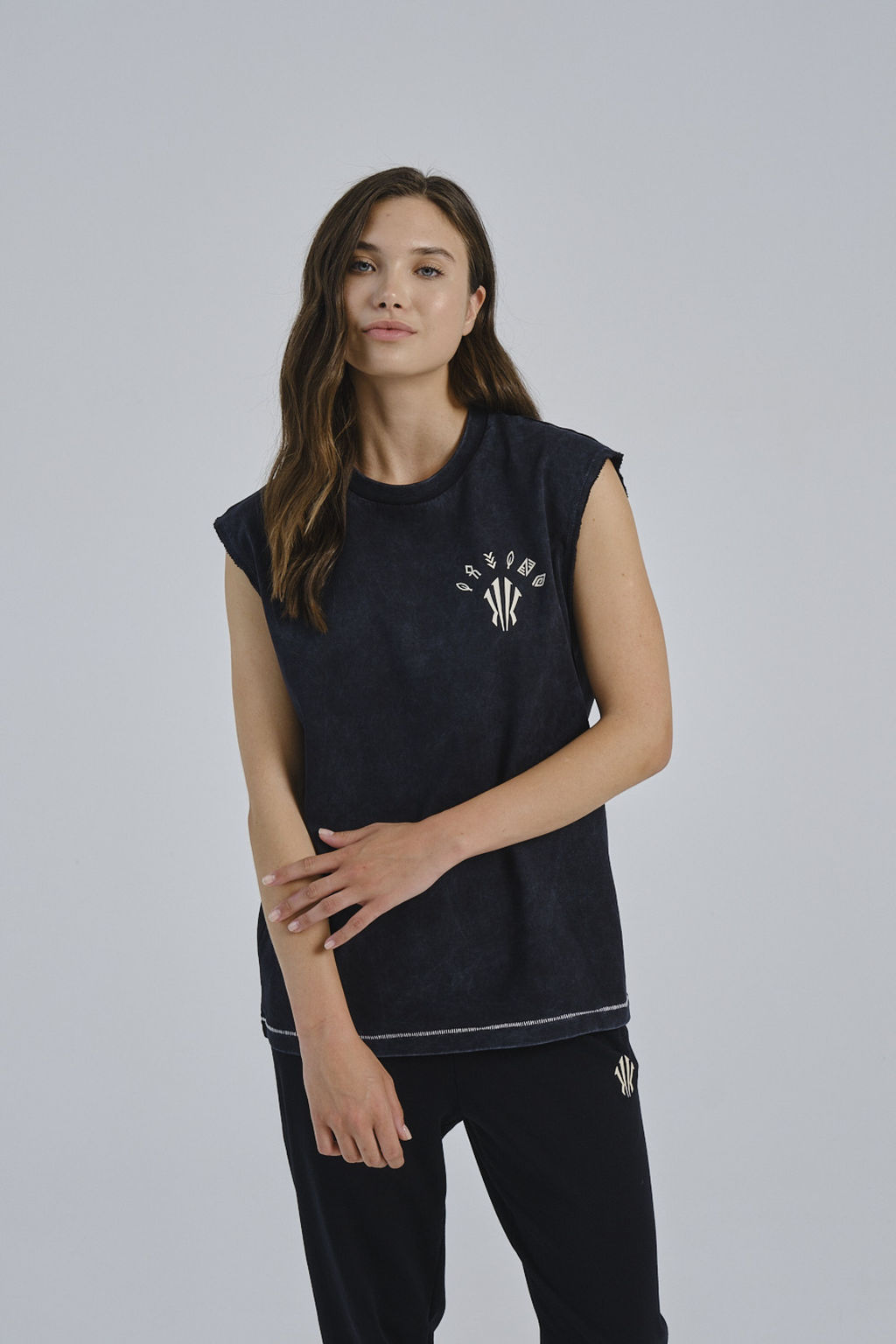 Майка трикотажная Черный