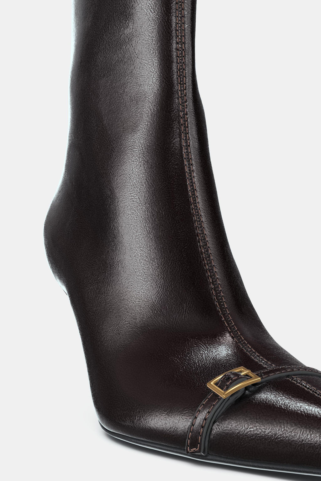 STILETTO HEEL ANKLE BOOTS WITH BUCKLE - Zara фото 8