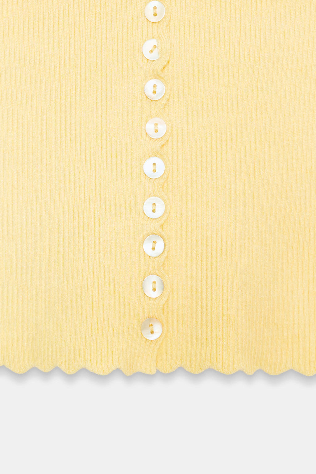 CHAQUETA PUNTO RIB / Amarillo pastel - Zara фото 7