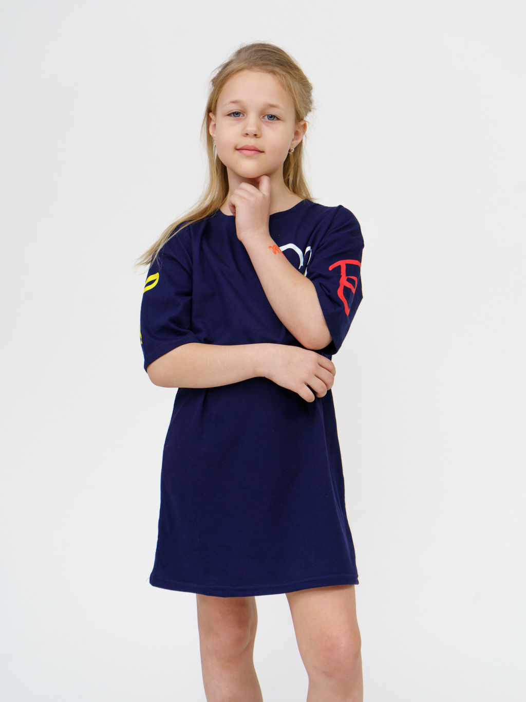 894Д Футболка детская "Темно-синий"