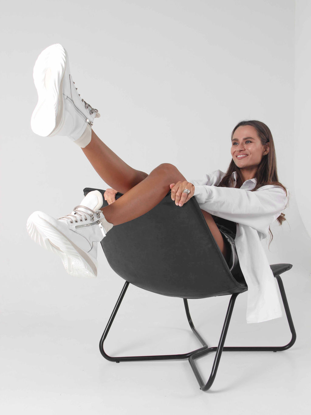 Ботинки 261.uno2w.Белый бежевый/Мех