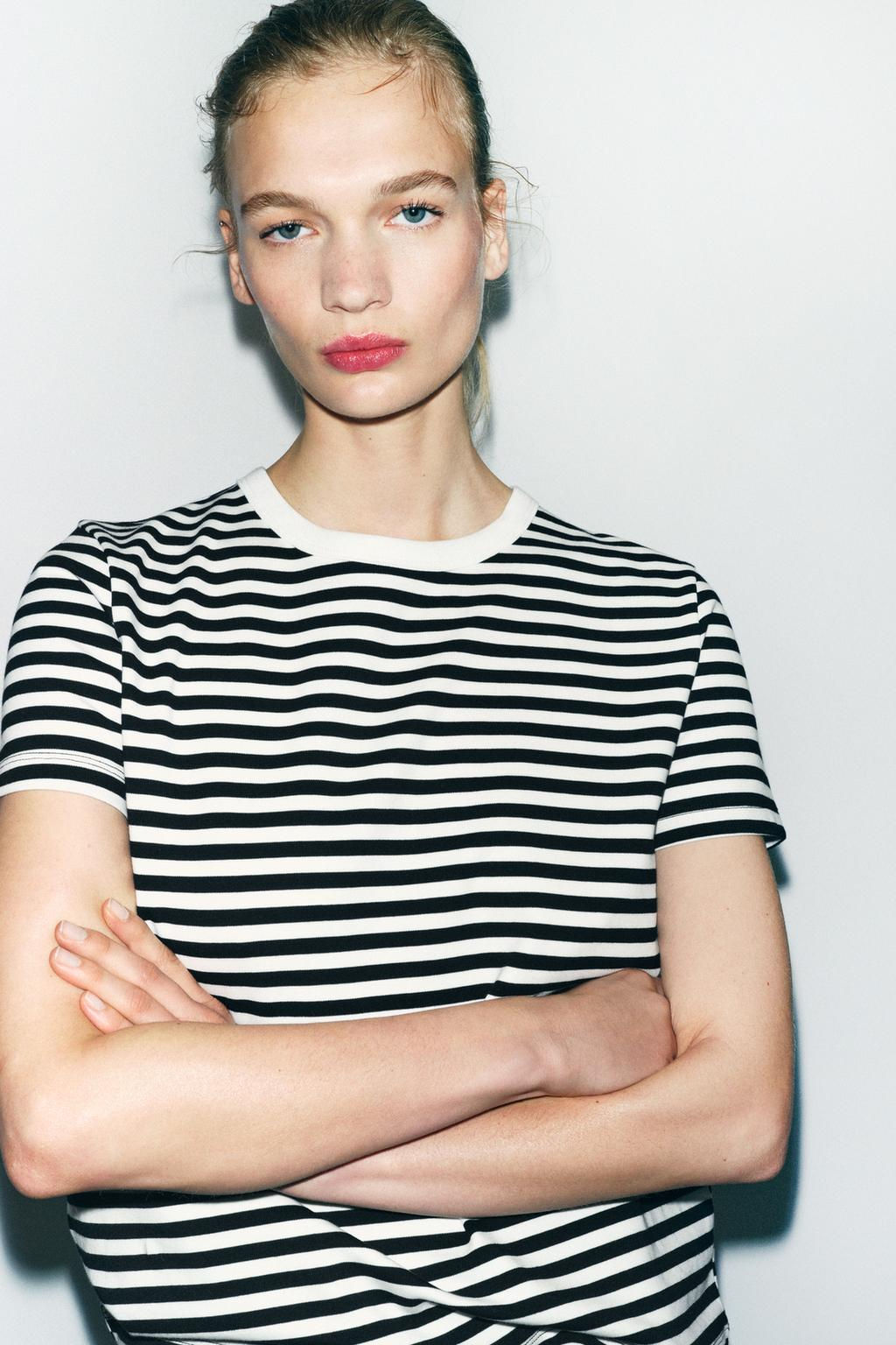 SHORT SLEEVE INTERLOCK T-SHIRT - Zara фото 13