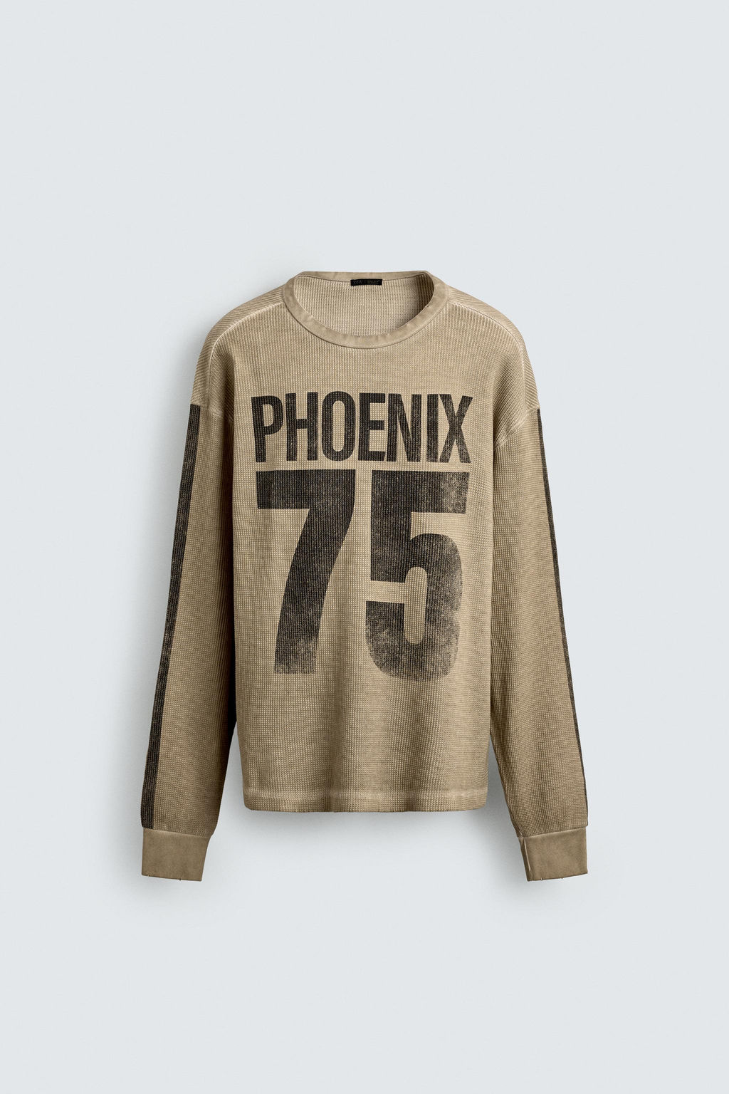 PRINTED WAFFLE-KNIT SWEATSHIRT - Zara фото 17