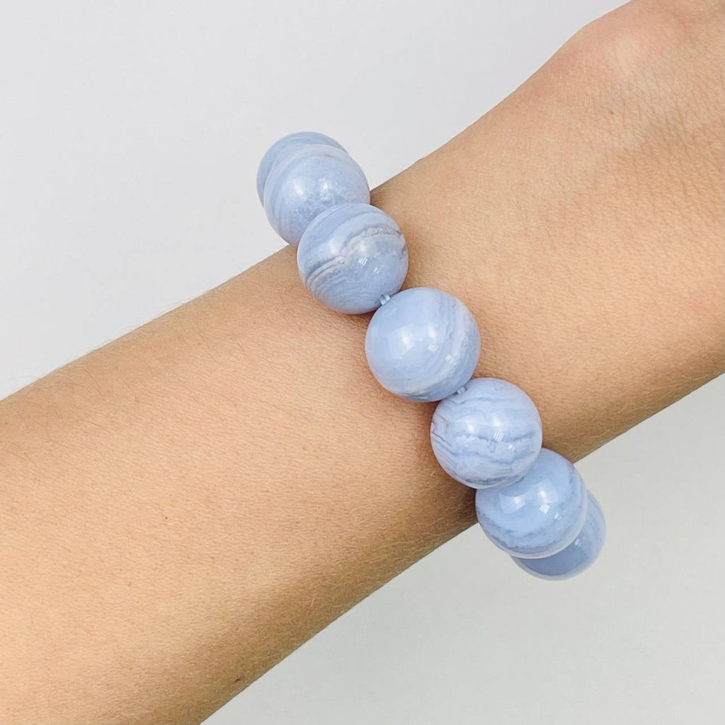 Браслет из Голубого агата - Радуга самоцветов фото 2