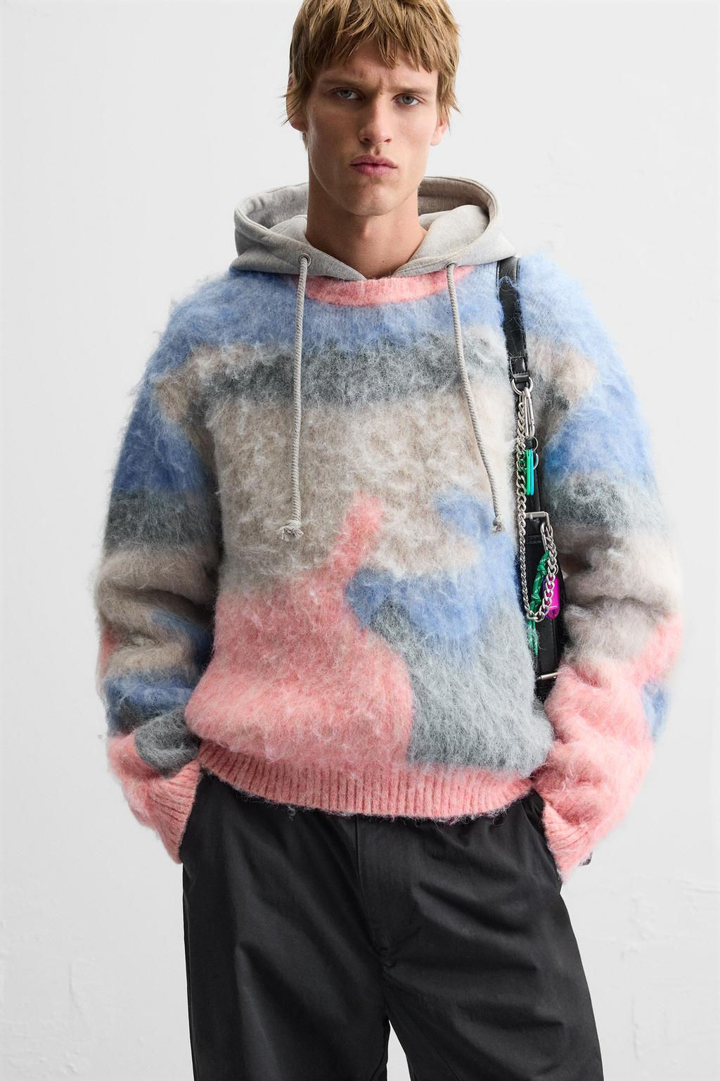 TEXTURED COLOUR BLOCK SWEATER - Zara фото 5