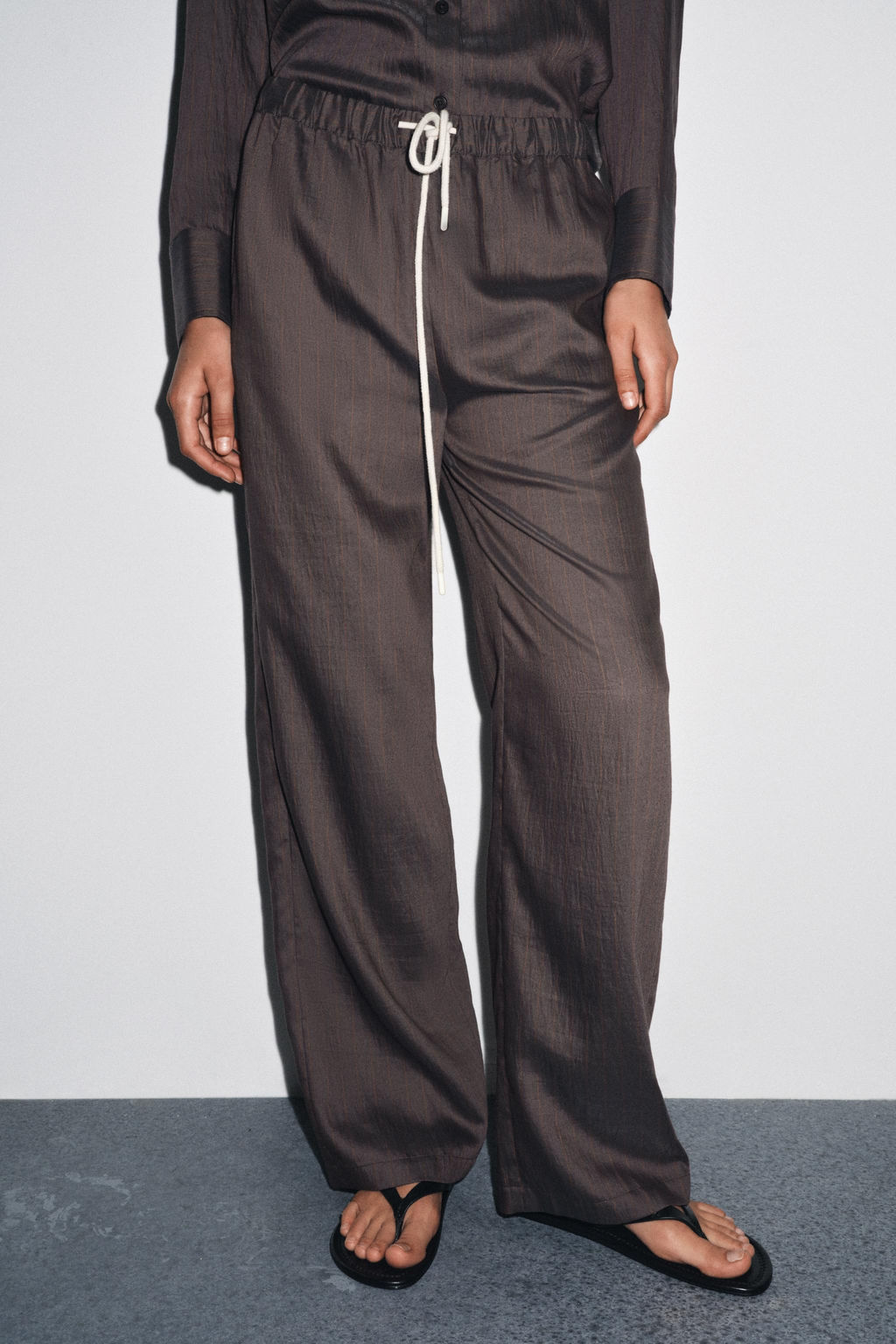 ZW COLLECTION STRIPED PYJAMA TROUSERS - Zara фото 2
